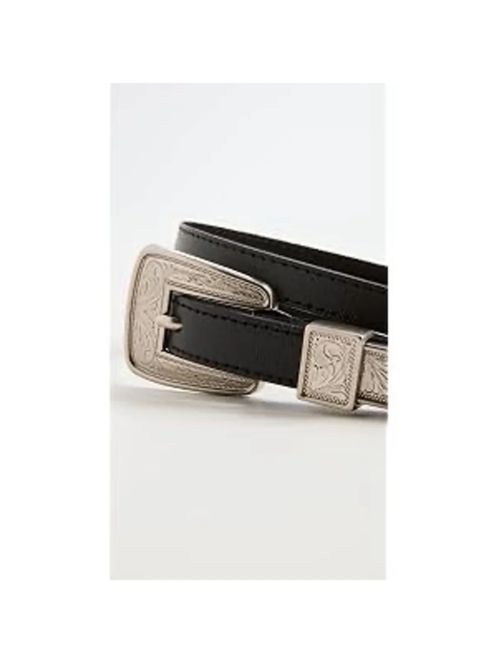 NWT Madewell Women's Leather Western Belt, True Black, XS